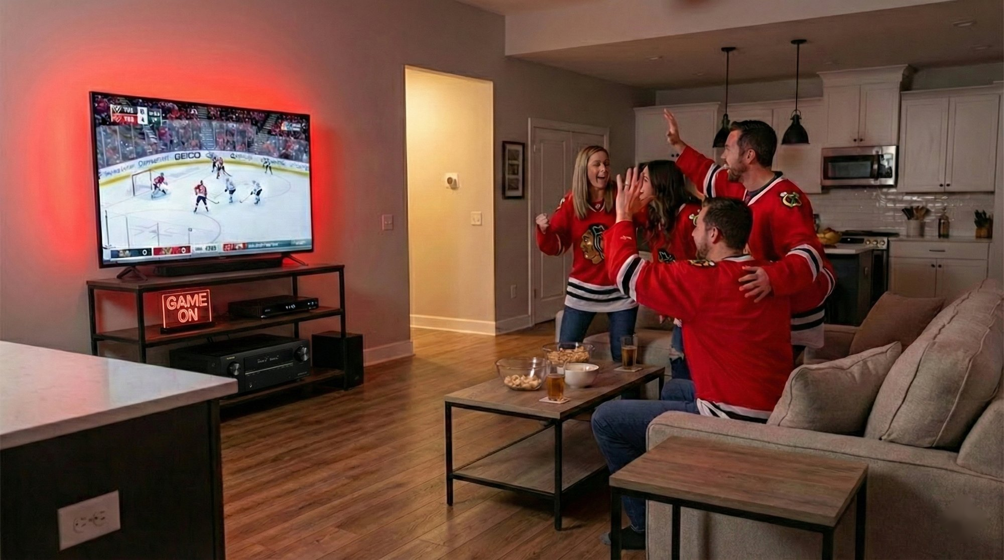 Game On Rally Light illuminating team colors